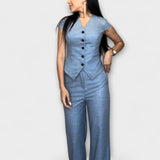 Ivy - Ensemble élégant avec top à col en V et pantalon