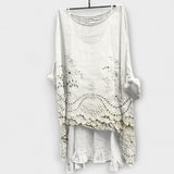Ella - Blouse à ourlet double
