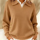 Hannelore | Weicher Strickpullover mit Kragen
