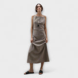 Clara - Robe maxi fluide en mélange de lin