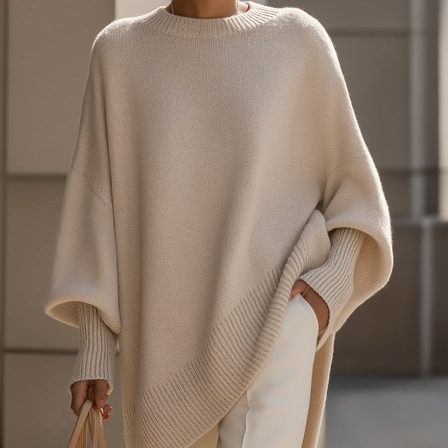 Rosemarie | Oversized Strickpullover mit Batwing-Ärmeln