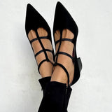 Giada - Spitz zulaufender High Heel mit überkreuzten Riemen