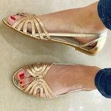 Eleonora | Goldene Sandalen Licht des Sommers