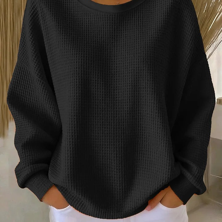 Rita | Weiches Waffelstrick-Sweatshirt