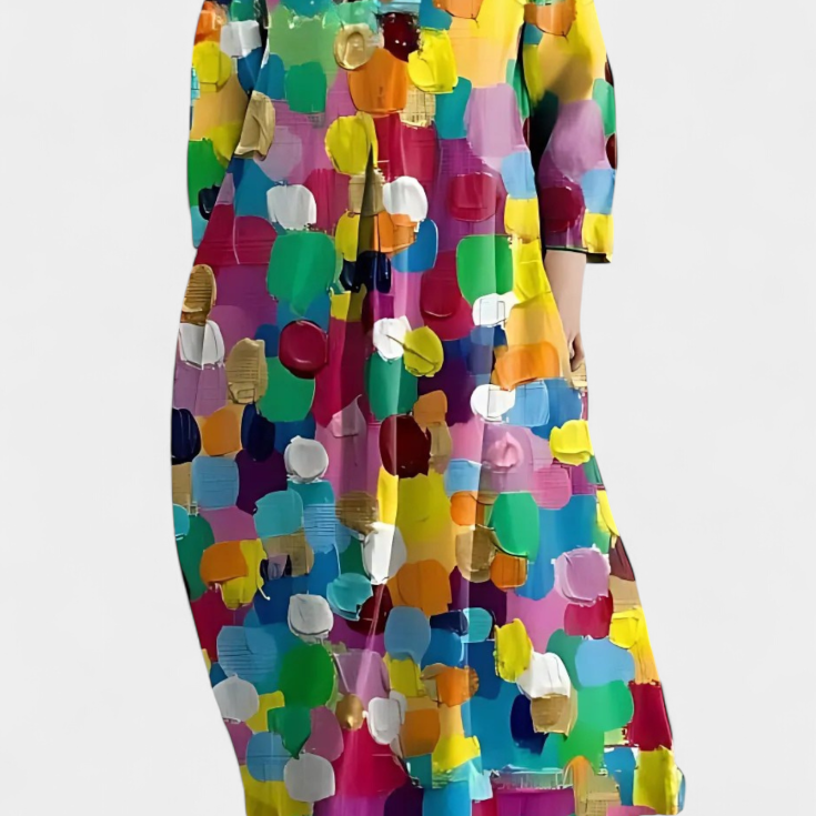 Ana - Robe fluide avec motif