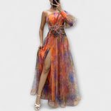 Minna – Robe maxi asymétrique Amelie