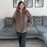 Ute | Oversize-Teddyjacke mit Stehkragen