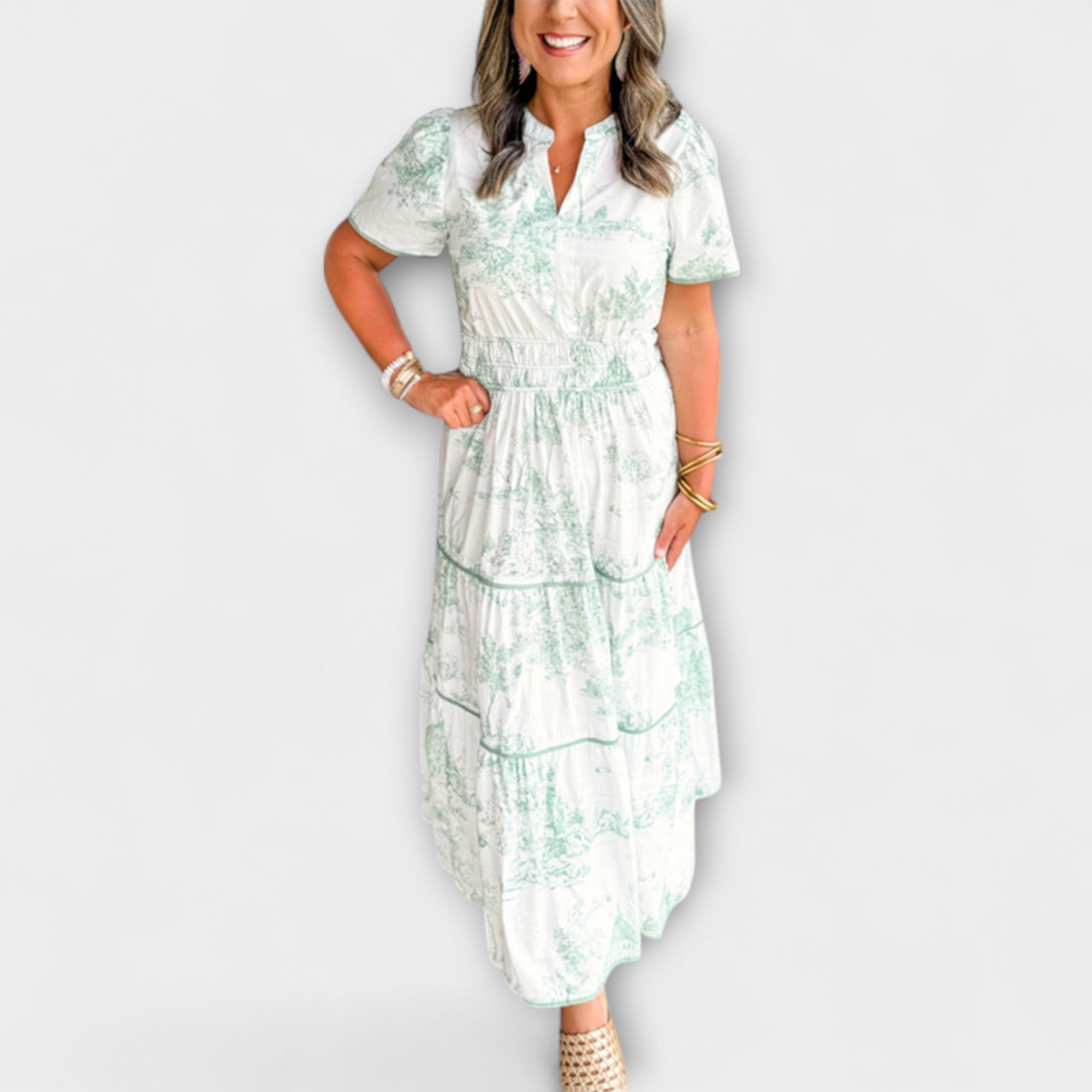 Eliza - Robe Maxi Toile Intemporelle