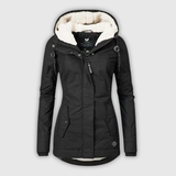 Waltraud | Plissierte Winterjacke mit Kapuze
