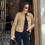 Dorothea | Kurze Wildlederoptik Jacke