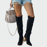 Orthopädische Lederstiefel bis zum Knie