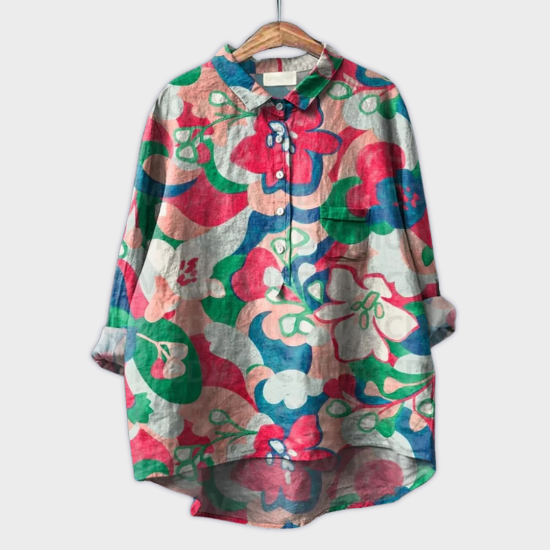 Magdalena - Blouse pour femmes faite main avec design floral