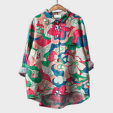 Magdalena - Blouse pour femmes faite main avec design floral