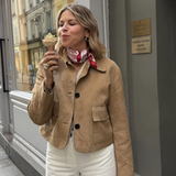 Dorothea | Kurze Wildlederoptik Jacke