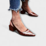 Bethany - Slingbacks irréguliers Talons épais