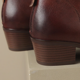 Camila - Luxus-Stiefeletten mit niedrigem Absatz