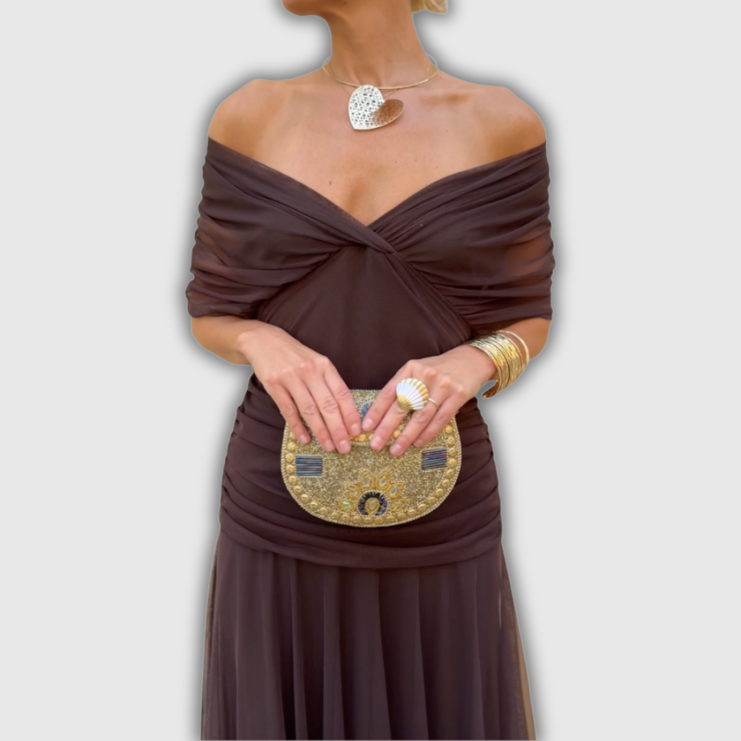 Florendra | Robe Longue Fleurie à Col V