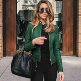 Rita | Schmale Jacke aus Lederimitat