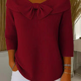 Ruth | Pullover mit Schleife am Ausschnitt