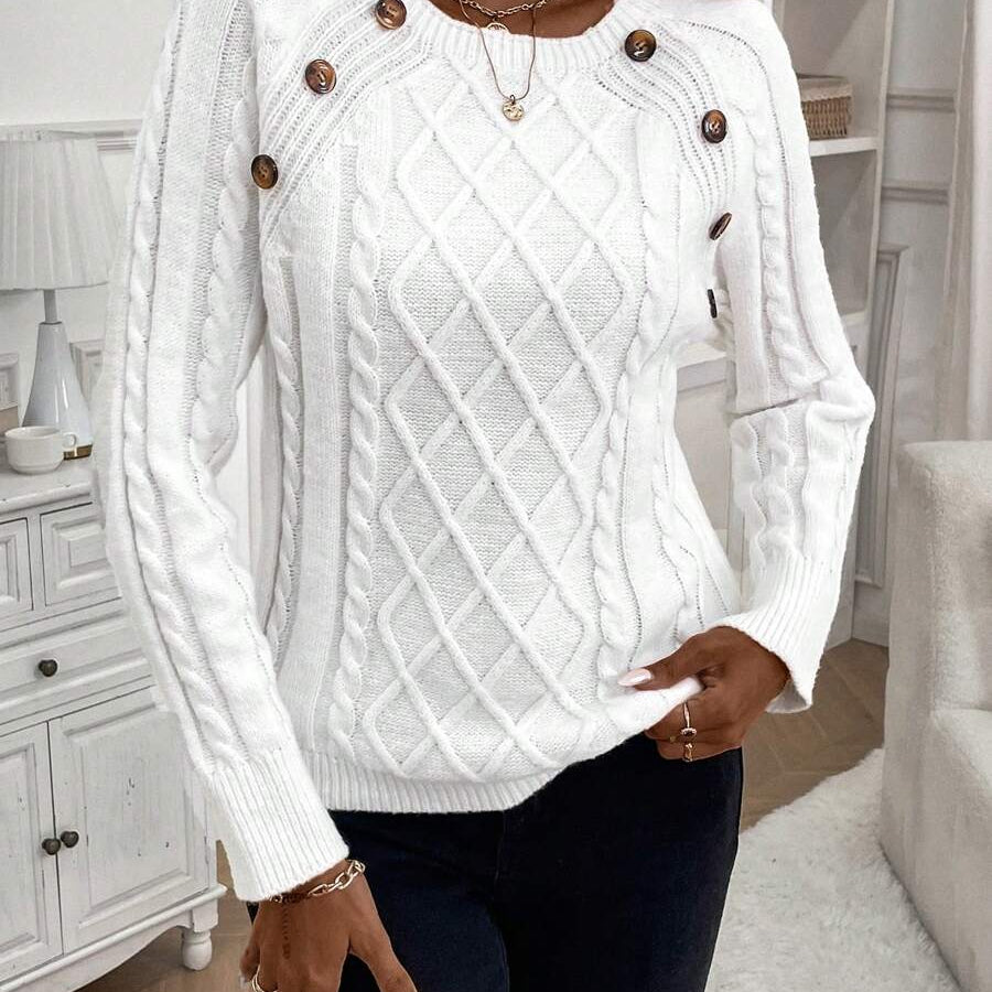 Francisca - Strickpullover mit Knöpfen