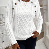 Francisca - Strickpullover mit Knöpfen