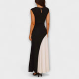 Isabel - Robe taille monochrome à blocs de couleur