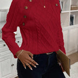 Francisca - Strickpullover mit Knöpfen