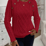 Francisca - Strickpullover mit Knöpfen