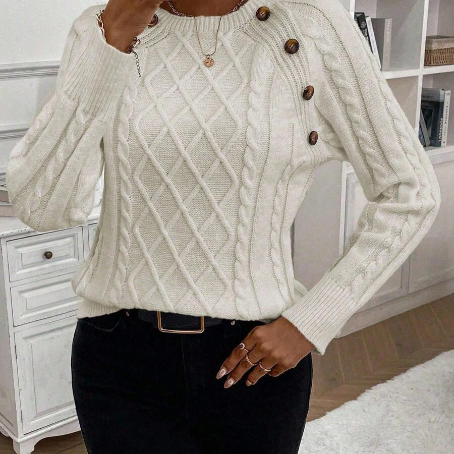 Francisca - Strickpullover mit Knöpfen