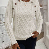 Francisca - Strickpullover mit Knöpfen