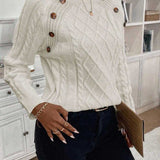 Francisca - Strickpullover mit Knöpfen