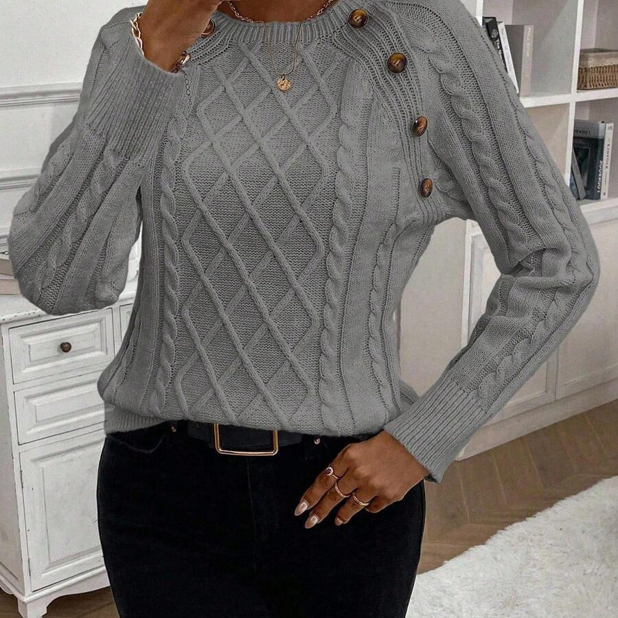 Francisca - Strickpullover mit Knöpfen