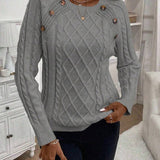 Francisca - Strickpullover mit Knöpfen