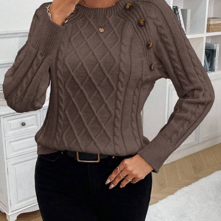 Francisca - Strickpullover mit Knöpfen