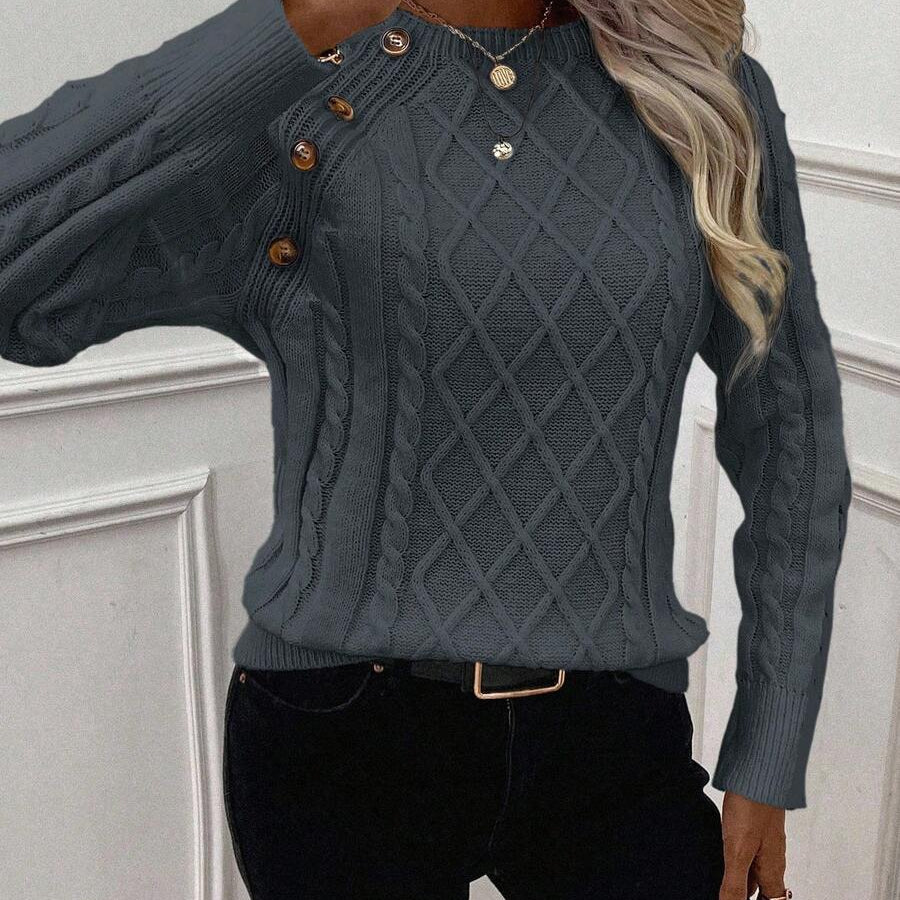 Francisca - Strickpullover mit Knöpfen