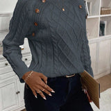 Francisca - Strickpullover mit Knöpfen