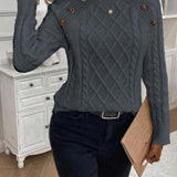 Francisca - Strickpullover mit Knöpfen