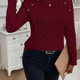 Francisca - Strickpullover mit Knöpfen