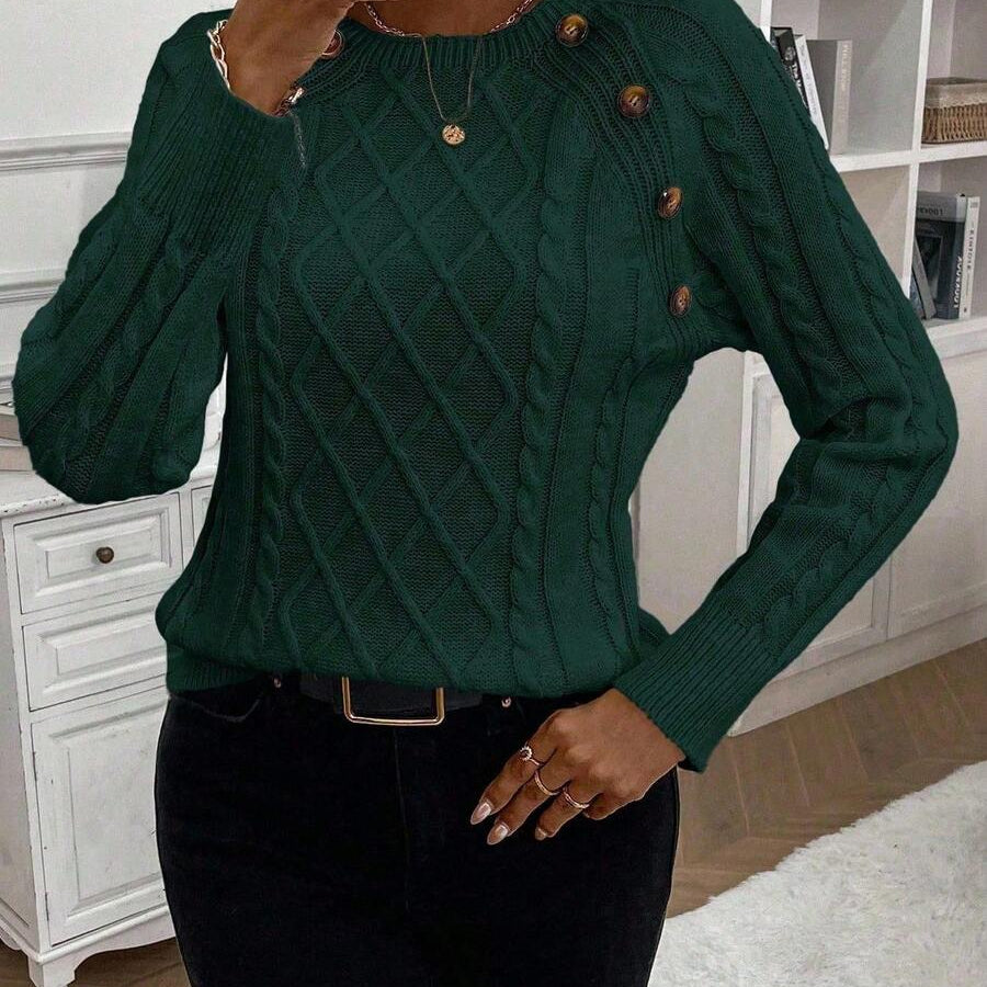 Francisca - Strickpullover mit Knöpfen
