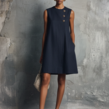 Minikleid Damen Minimalistischer Professioneller Stil