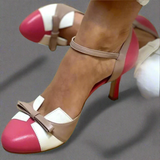 Bellarosa - Bunte Sandalen mit Knoten und Riemen, mit runder Zehenpartie