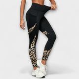 Pantalon de training taille haute avec motif léopard