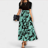 Luna - Robe d'été à motif floral et col rond