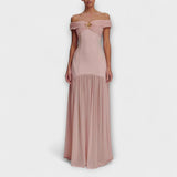 Maelie - Robe maxi bodycon sans manches chic avec des embellissements floraux