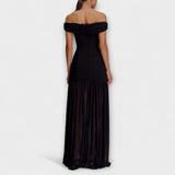 Maelie - Robe maxi bodycon sans manches chic avec des embellissements floraux