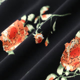 Glória - Robe Midi Noire Florale
