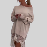 Rita | Off-Shoulder Kabelstrick Pullover
