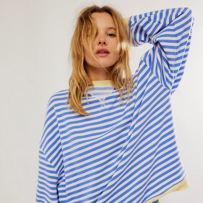 Heidi | Gestreifter Oversized Pullover