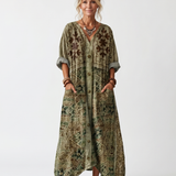 Aleta | Übergroßes Midi-Kleid mit Knopfleiste und Taschen