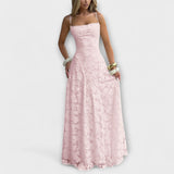 Emberly - Robe Maxi en Jacquard Élégante